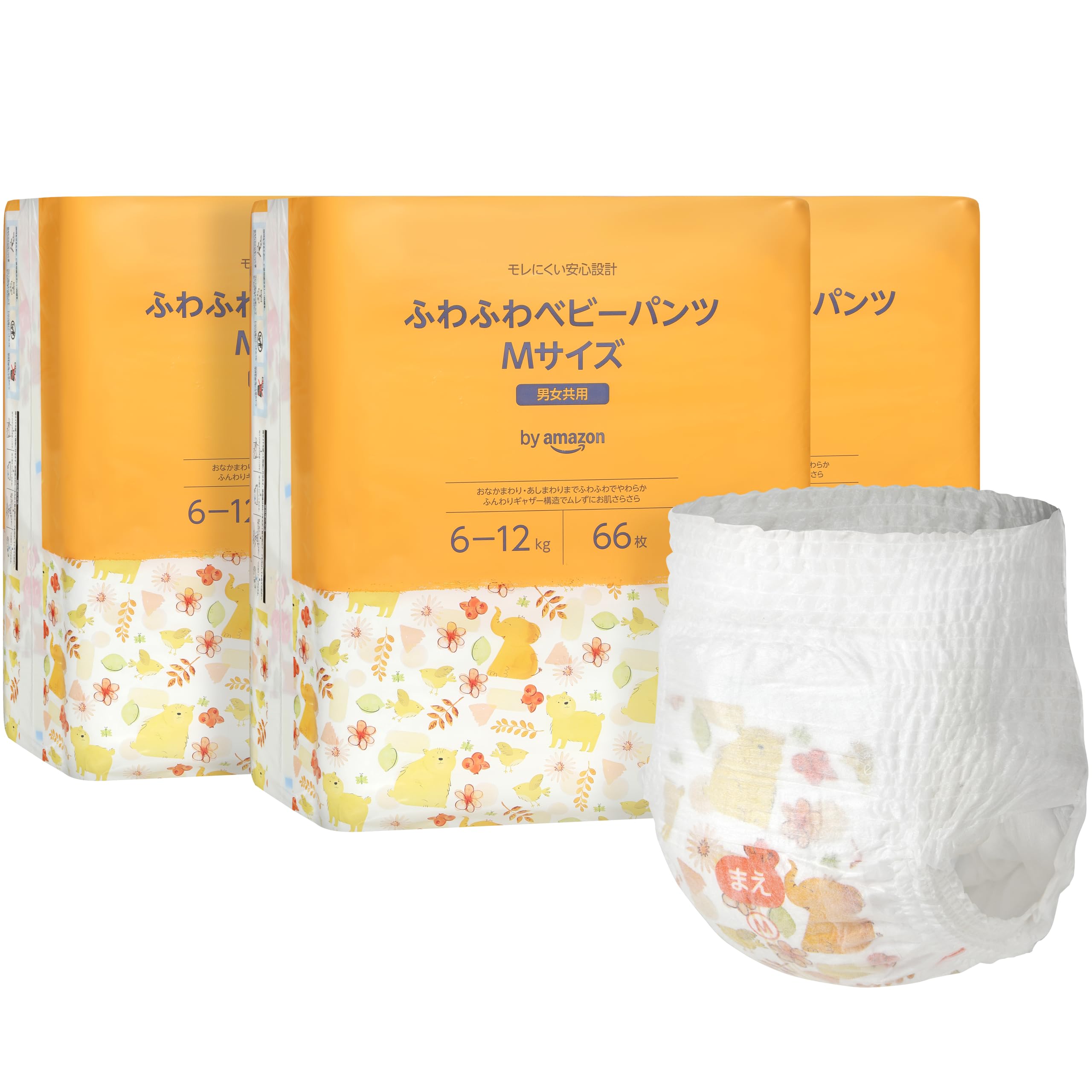 はむおページ Amazon.co.jp: by Amazon ふわふわベビーパンツ おむつ Mサイズ 66枚×3